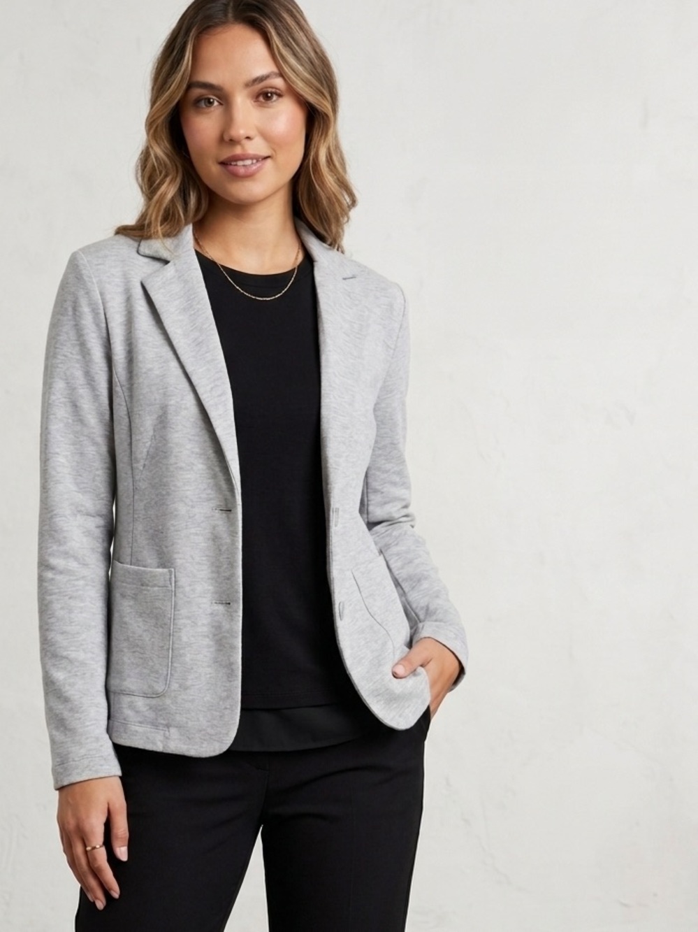 Rachel Zoe Gray Knit Sweater Blazer Jacket Size S Excellent Condition - Picture 1 of 7